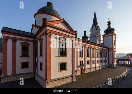 Basilika Maria Geburt, Maria Einsiedler Mönch Wallfahrtskirche Mariazell, Steiermark, Österreich, Europa Stockfoto