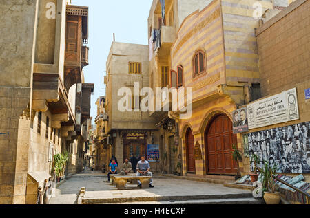 Das Bayt El Suhaymi ist das alte osmanische Ära Hausmuseum, befindet sich neben Al-Muizz Street, Kairo Ägypten Stockfoto