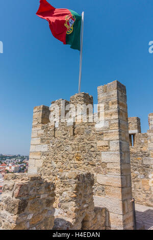 São Jorge Castle, Lissabon, Portugal. Stockfoto