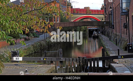 Lock92, Rochdale Kanal Castlefield, Manchester City Centre, Lancs, England, Vereinigtes Königreich Stockfoto