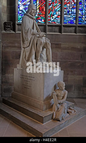 Sir Humphrey Chetham Statue, Manchester Kathedrale, England, UK Stockfoto