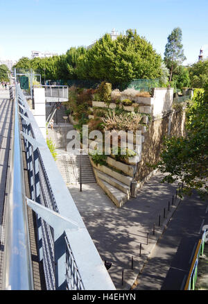 Paris Frankreich Promenade Plantée, rue Montgallet Stockfoto