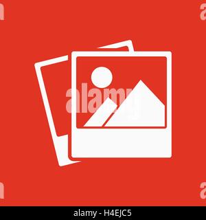 Das Foto-Symbol. Foto und Bild, Schnappschuss-Symbol. Wohnung Stock Vektor