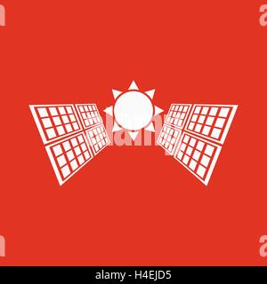Das Solar-Panel-Symbol. Grüne Energie Symbol. Wohnung Stock Vektor