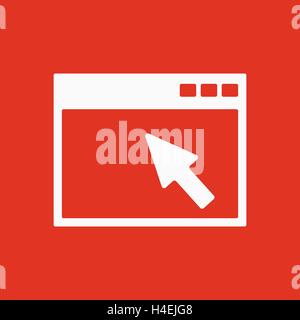 Das Browser-Symbol. Website und WWW, Netzwerk-Symbol. Wohnung Stock Vektor