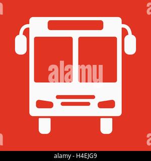 Das Bus-Symbol. ÖPNV-Stopp-Symbol. Wohnung Stock Vektor