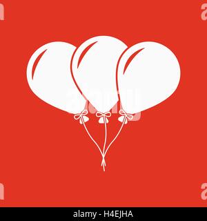 Das Symbol des Ballons. Spaß und Feier, Geburtstag-Symbol. Wohnung Stock Vektor