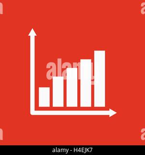 Das wachsende Grafik-Symbol. Wachstum und Symbol. Wohnung Stock Vektor