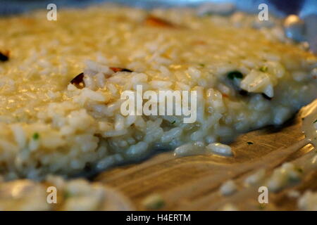 Risotto mit Meeresfrüchten Stockfoto