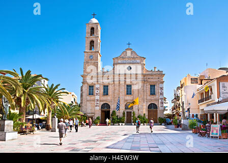 Greek Orthodox Cathedral liegt auf Plateia Mitropoleos Square und genannt Kirche Trimatyri, Chania Kreta-Griechenland Stockfoto