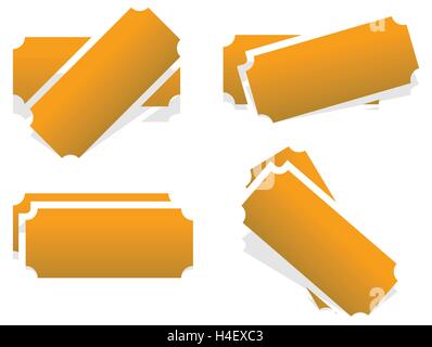 Verlosen Sie Tickets Symbole. Satz von 4-version Stock Vektor