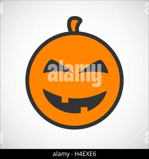Halloween-Kürbis Farbe-Smiley-Symbol Stock Vektor