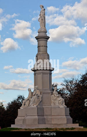 Soldatenräte Nationaldenkmal, Website der Gettysburg Adresse, befindet sich auf dem Friedhof Stockfoto