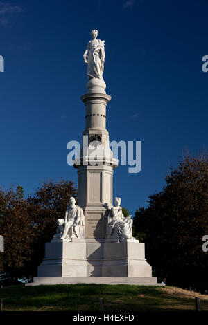 Soldatenräte Nationaldenkmal, Website der Gettysburg Adresse, befindet sich auf dem Friedhof Stockfoto