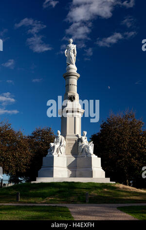 Soldatenräte Nationaldenkmal, Website der Gettysburg Adresse, befindet sich auf dem Friedhof Stockfoto