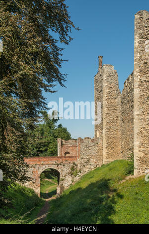 Framlingham Castle Wall, Suffolk, England Stockfoto