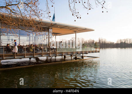 Pier 51 Restaurant, Café, Seeterrasse, Maschsee See, Hannover, Niedersachsen Stockfoto