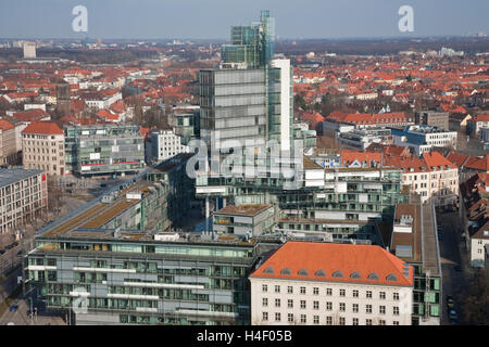 Blick von der norddeutschen Landesbank oder die NordLB Bank, Innenstadt, Hannover, Niedersachsen Stockfoto