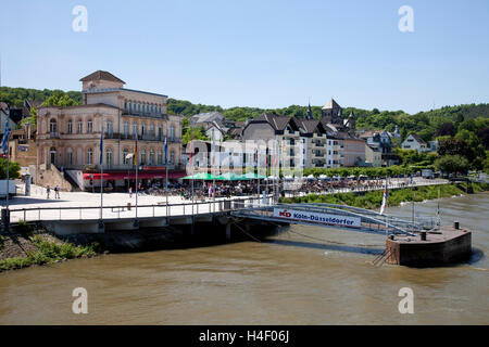 Rheinpromenade, Remagen, Rheinland, Rheinland-Pfalz Stockfoto