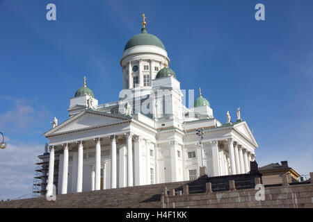 Der Dom von Helsinki neoklassizistischen Stil im Senate Square ist ein Meilenstein in der finnischen Hauptstadt.  Helsinki, Finnland. Stockfoto
