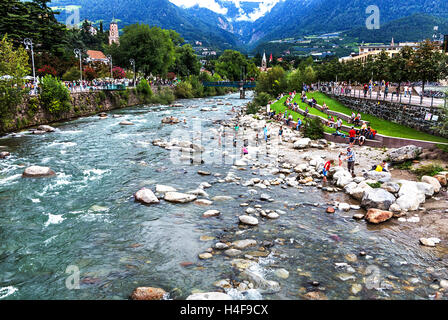 Alpine Landschaft - Meran, Südtirol, Italien Stockfoto