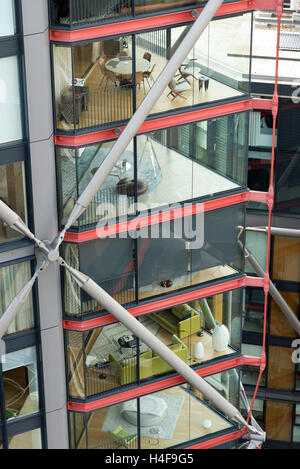 Blick von der Tate Modern Schalter Wohnhauserweiterung in Wohnungen von der Neo Bankside Gebäude, London, England, UK Stockfoto