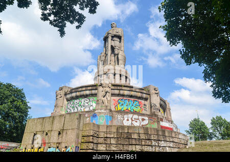 Bismarck-Nationaldenkmal in Hamburg, Deutschland Stockfoto