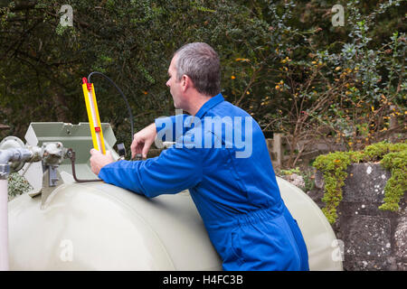 Gas-Ingenieur Testsystem Stockfoto