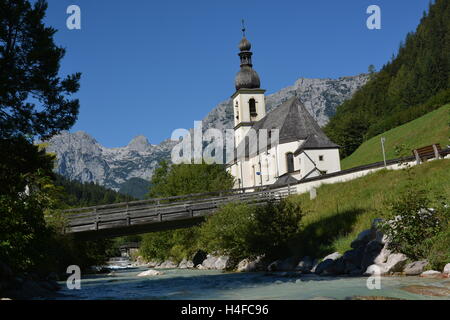 Berchtesgaden, Deutschland - 25. August 2016 - Kirche St. Sebastian in Ramsau am Dachstein Stockfoto