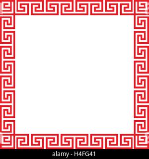 Chinesische quadratischen Zierrahmen, Vektor Stock Vektor