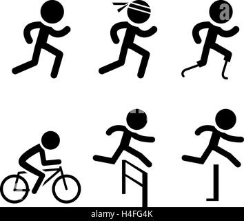 Satz von Symbolen und Symbol in Vektor-Design ausgeführt Stock Vektor