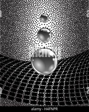 Abstrakte Kugeln mit Oberfläche. Konzept-Business-design Stock Vektor