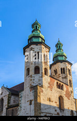 Saint Andrew (Andrzeja) Kirchtürme in der Stadt Krakau, Polen Stockfoto