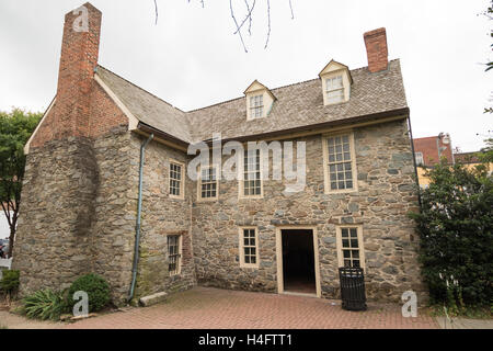 Das alte Steinhaus, das älteste stehende Haus in Washington, DC Stockfoto