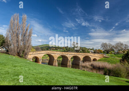 Die Richmond Bridge an sonnigen Tag. Richmond, Tasmanien, Australien Stockfoto