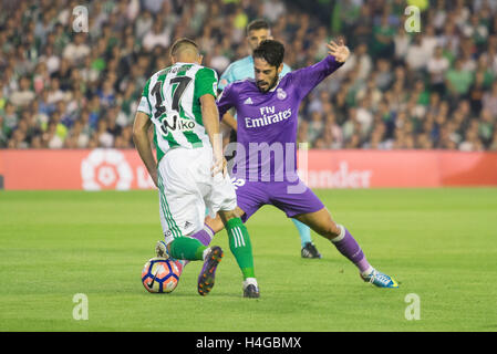 Sevilla, Spanien. 15. Oktober 2016. ISCO während des Spiels zwischen Real Betis B. Vs Real Madrid im Rahmen der Primera División im Estadio Benito Villamarin am 15. Oktober 2016 in Sevilla Foto von Ismael Molina / Foto Media Express/Alamy Live News Stockfoto