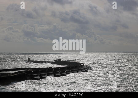 Brighton, Sussex, UK. 16. Oktober 2016. Starke Winde in den Ärmelkanal, die raue See um die Marina Wand an Brighton, Sussex verursacht. Bildnachweis: Julia Gavin UK/Alamy Live-Nachrichten Stockfoto