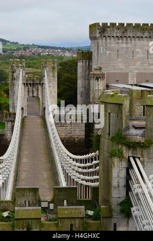 Mittelalterliche Conwy Castle Wales UK Stockfoto