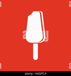 Das Eis-Symbol. Eskimo Pie Symbol. Wohnung Stock Vektor
