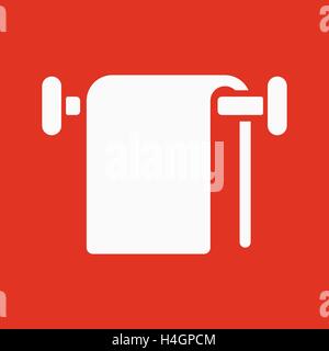 Das Handtuch-Symbol. Badezimmer-Symbol. Wohnung Stock Vektor