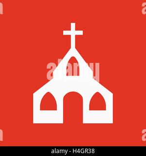Die Kirche-Symbol. Christian und Gott, katholisch, glauben-Symbol. Wohnung Stock Vektor