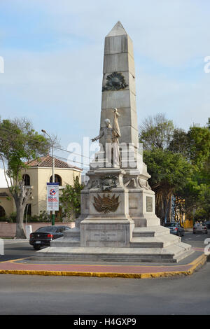 BARRANCO, PERU - 18. Oktober 2015: Denkmal für José De San Martín in Barranco, Lima, Peru. Stockfoto