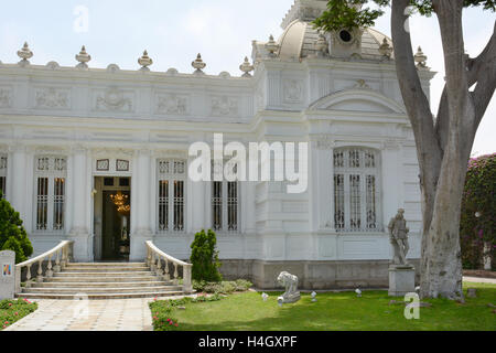 BARRANCO, PERU - 18. Oktober 2015: Pedro de Osma Museum. Eröffnung des Museums, in den Vororten von Lima, im Jahr 1988 widmet sich vor Stockfoto