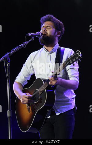 Englische Sängerin Passagier führt beim Colours of Ostrava Music Festival, Tschechische Republik, 17. Juli 2016. Stockfoto