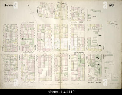 Platte 39: Karte begrenzt durch die Houston Street, Avenue D, 3rd Street, East River, Rivington Street, Willett Street. 1852, 1854 Stockfoto