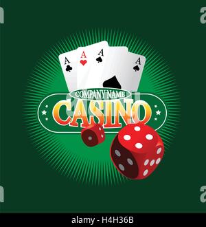 Casino-Design-Konzept. AI-10 unterstützt. Stock Vektor
