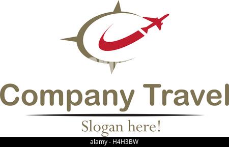 Elegante Travel Company Logokonzept. Stock Vektor