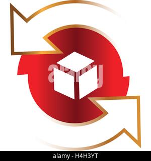 Komprimieren von Daten-Symbol. AI 8 unterstützt. Stock Vektor