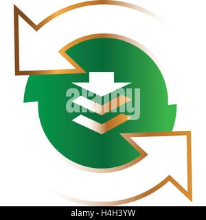 Komprimieren von Daten-Symbol. AI 8 unterstützt. Stock Vektor