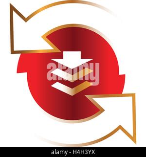 Komprimieren von Daten-Symbol. AI 8 unterstützt. Stock Vektor